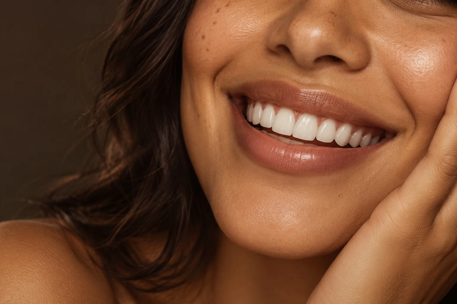 Sonrisa natural en una fotografía editorial de campaña